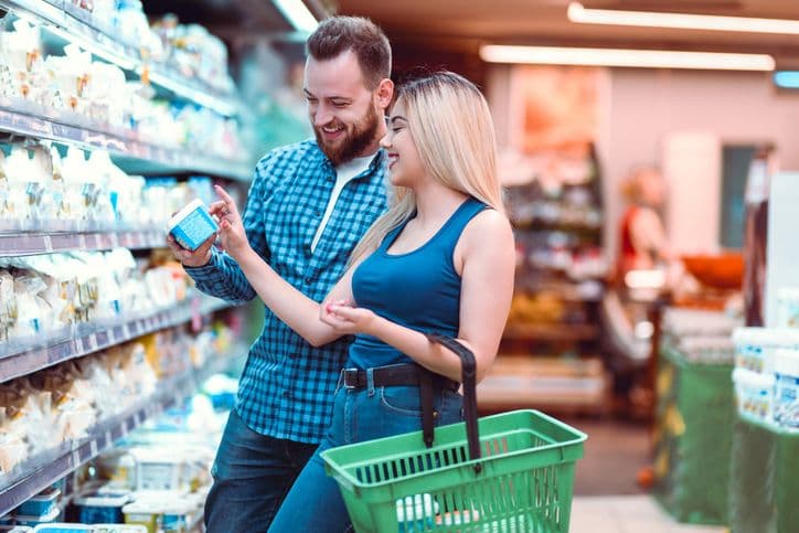 Shoppers in store